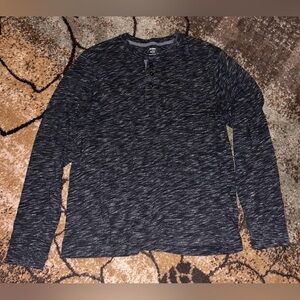 Old Navy long sleeve black heathered shirt with 3 buttons down size Med‎